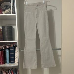 We The Free Light Gray Flare Jeans